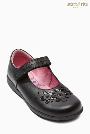 Black Start-Rite Fleur School Shoe